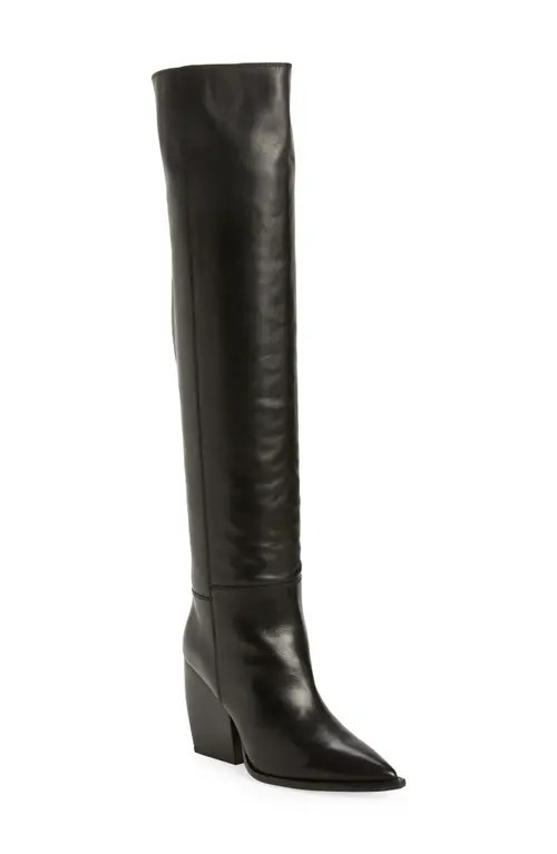 AllSaints Reina Over the Knee Boot in Black at Nordstrom, Size 8Us | Nordstrom