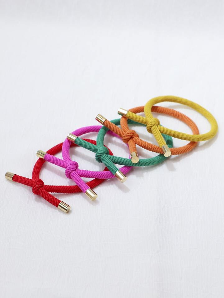 5pcs Knot Decor Hair Tie Casual | SHEIN