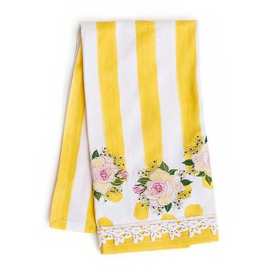 MacKenzie-Childs | Wildflowers Dish Towel - Yellow | MacKenzie-Childs