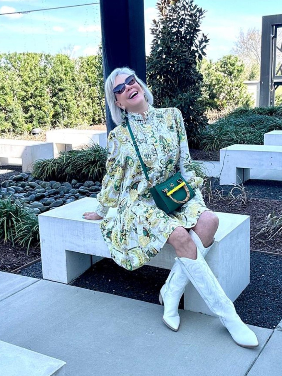 Zimmerman inspired dress under $50
White tall cowboy boots
Preowned Gucci Diana min crossbody bag

#LTKFindsUnder50 #LTKOver40 #LTKStyleTip