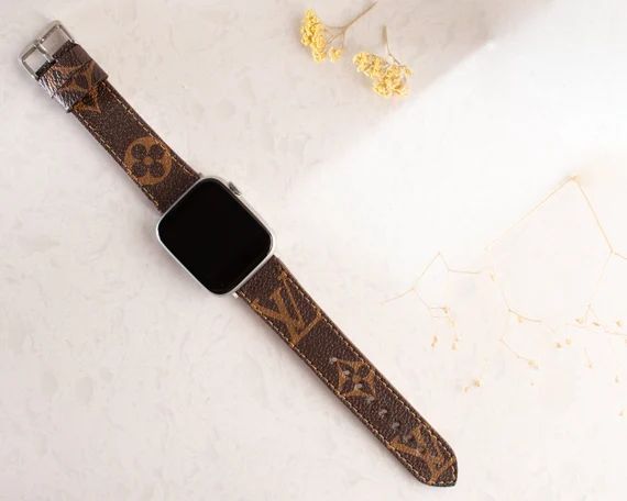 Personalized Handmade Authentic repurposed Apple watch band 38mm, 40mm, 41mm, 42mm, 44mm, 45mm Se... | Etsy (US)