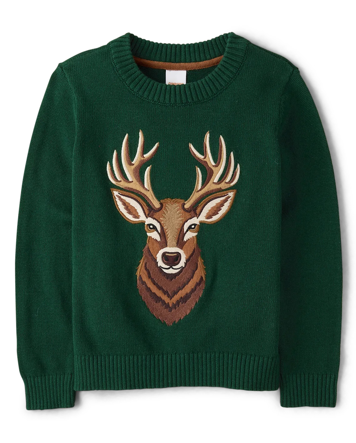 Boys Embroidered Deer Sweater - Royal Christmas - green | The Children's Place
