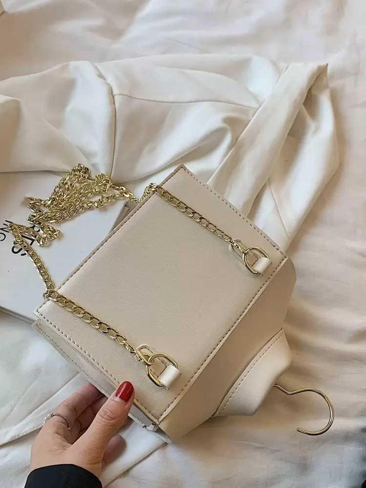Fashionable Clothing Shaped Rivet Chain Crossbody Bag With Mini Flap | SHEIN