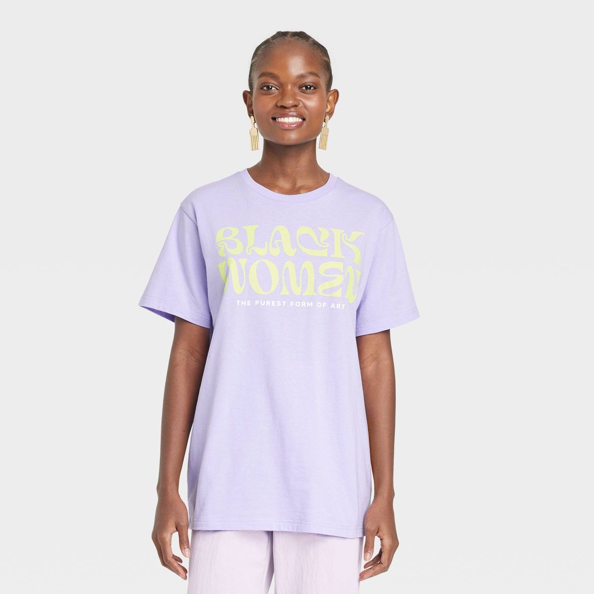 Black History Month Adult Legendary Rootz Short Sleeve 'Black Women' T-Shirt - Lavender | Target