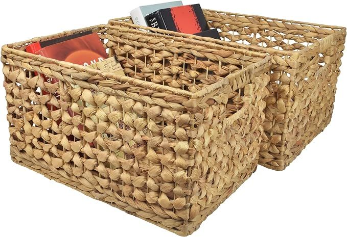 Lil Handicraft Set of 2 Wicker Baskets, Storage Baskets for Organizing, Woven Baskets, Organizer,... | Amazon (US)