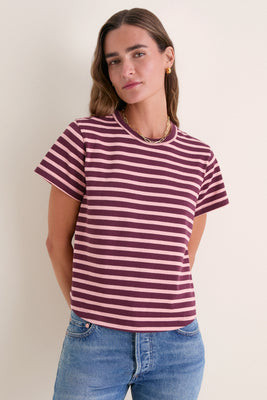 Mauve Stripe Parker Classic Tee | Tuckernuck (US)