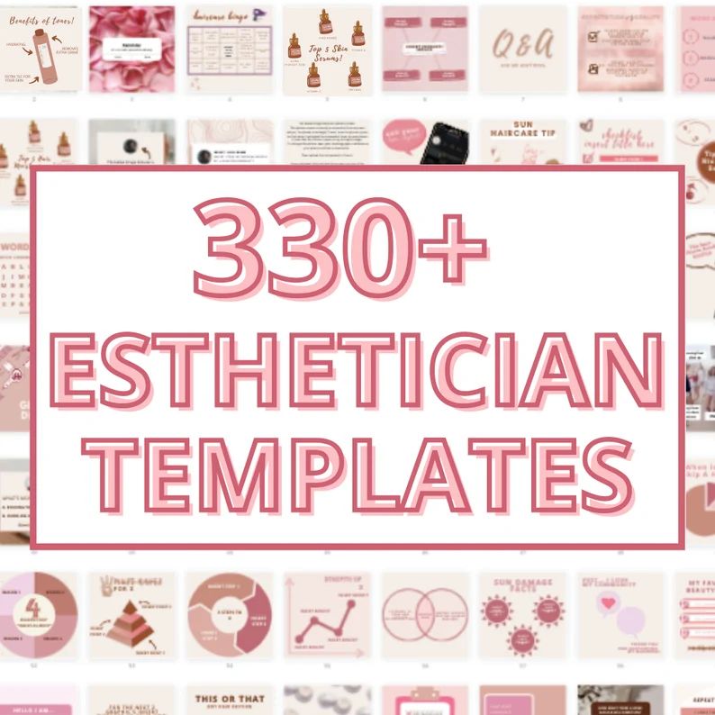 330+ Esthetician Skincare Templates Bundle + 365 Social Media Idea Guide for Estheticians |  Esth... | Etsy (CAD)