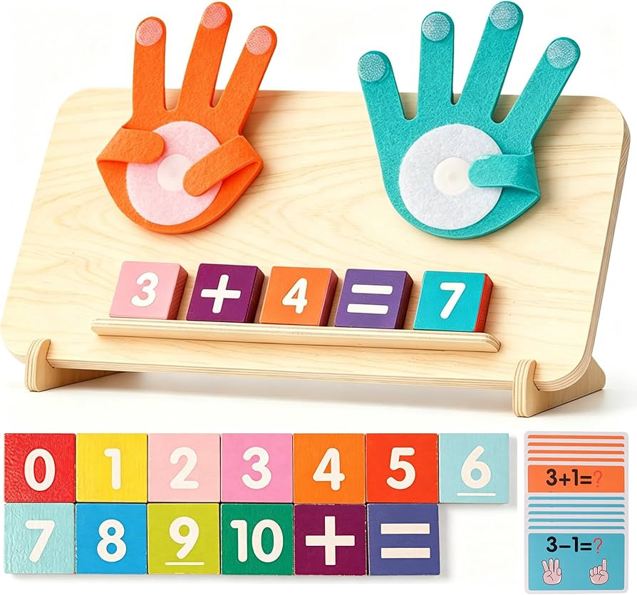 Hirger Montessori Learning Educational Toys for Kids 3 4 5 Year Old, Math Manipulatives Number Co... | Amazon (US)