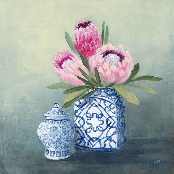 Protea Chinoiserie II by Julia Purinton Art Print, 28 x 28 inches | Amazon (US)