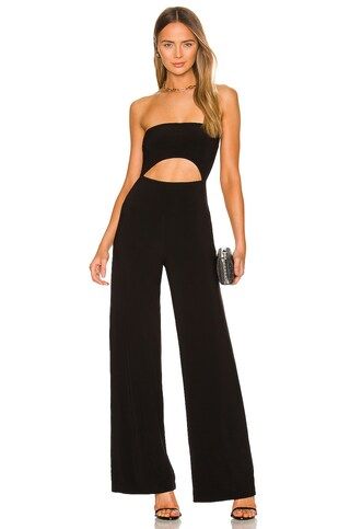 Norma Kamali Strapless Cut Out Jumpsuit in Black from Revolve.com | Revolve Clothing (Global)