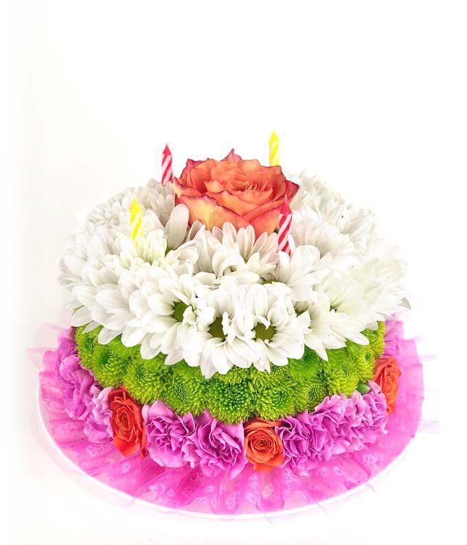 Happiest Birthday Flower Cake at From You Flowers | From You Flowers