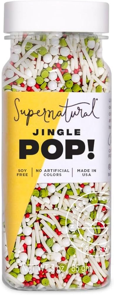 Jingle Pop! Natural Nonpareil Christmas Sprinkles by Supernatural, No Artificial Dyes, Soy Free, ... | Amazon (US)