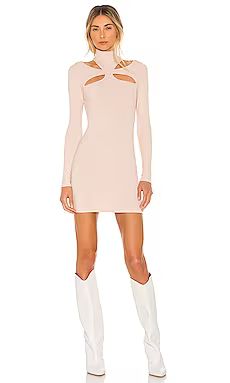h:ours Alyson Cut Out Dress in Beige from Revolve.com | Revolve Clothing (Global)