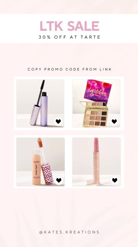 30% off + free shipping at Tarte! Copy promo code from here and then shop the link to save! // top 4 items I love!

#LTKbeauty #LTKsalealert #LTKSpringSale