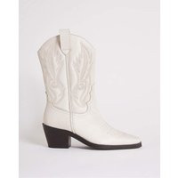 Western Embroidered Calf Boots Wide | Simply Be (UK)