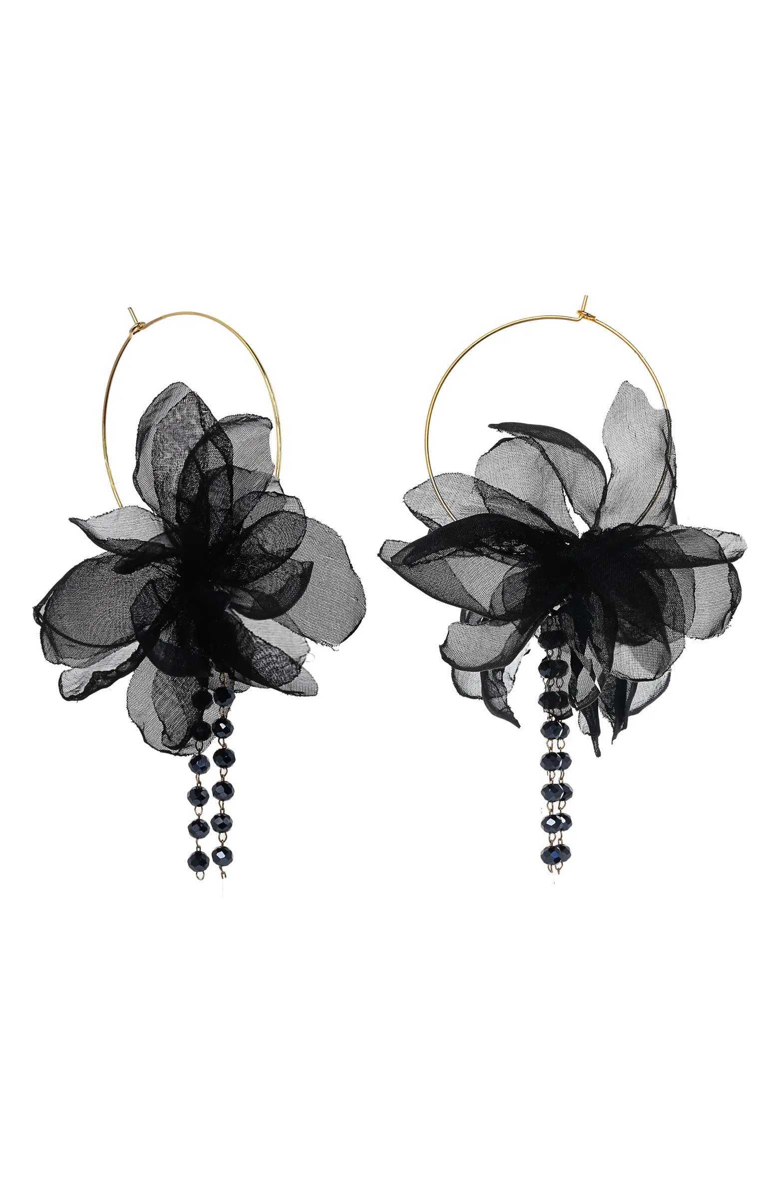 Stella + Ruby Bella Chiffon Hoop Earrings | Nordstrom | Nordstrom