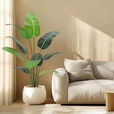 5FT Artificial Bird of Paradise Plant,Faux Banana Leaf Plant Potted Tree Bird of Paradise Artificial Plant for Indoor House Home Office, 1 Pack | Target