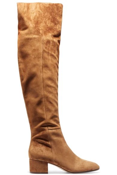 Gianvito Rossi - 45 Suede Over-the-knee Boots - Tan | NET-A-PORTER (US)