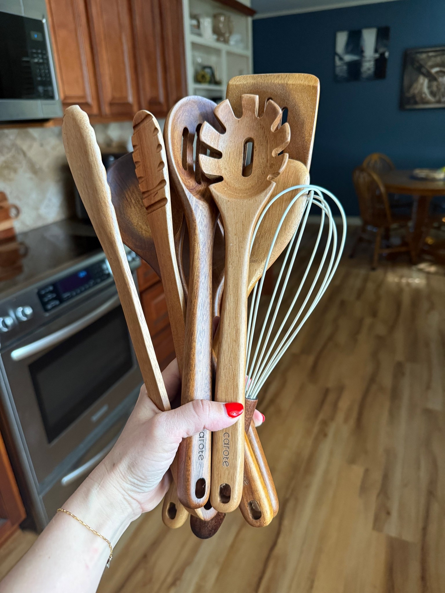 I am super excited to use these wooden utensils! I am replacing all the plastic in my kitchen with stainless steel and wood. 

#LTKfoodie #LTKdayinmylife #LTKHome