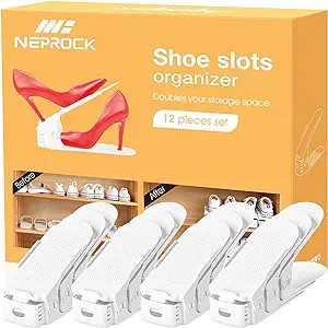 Neprock Shoes Slots Organizer for Closet, Shoe Rack Organizador De Zapatos for Closet Organizatio... | Amazon (US)