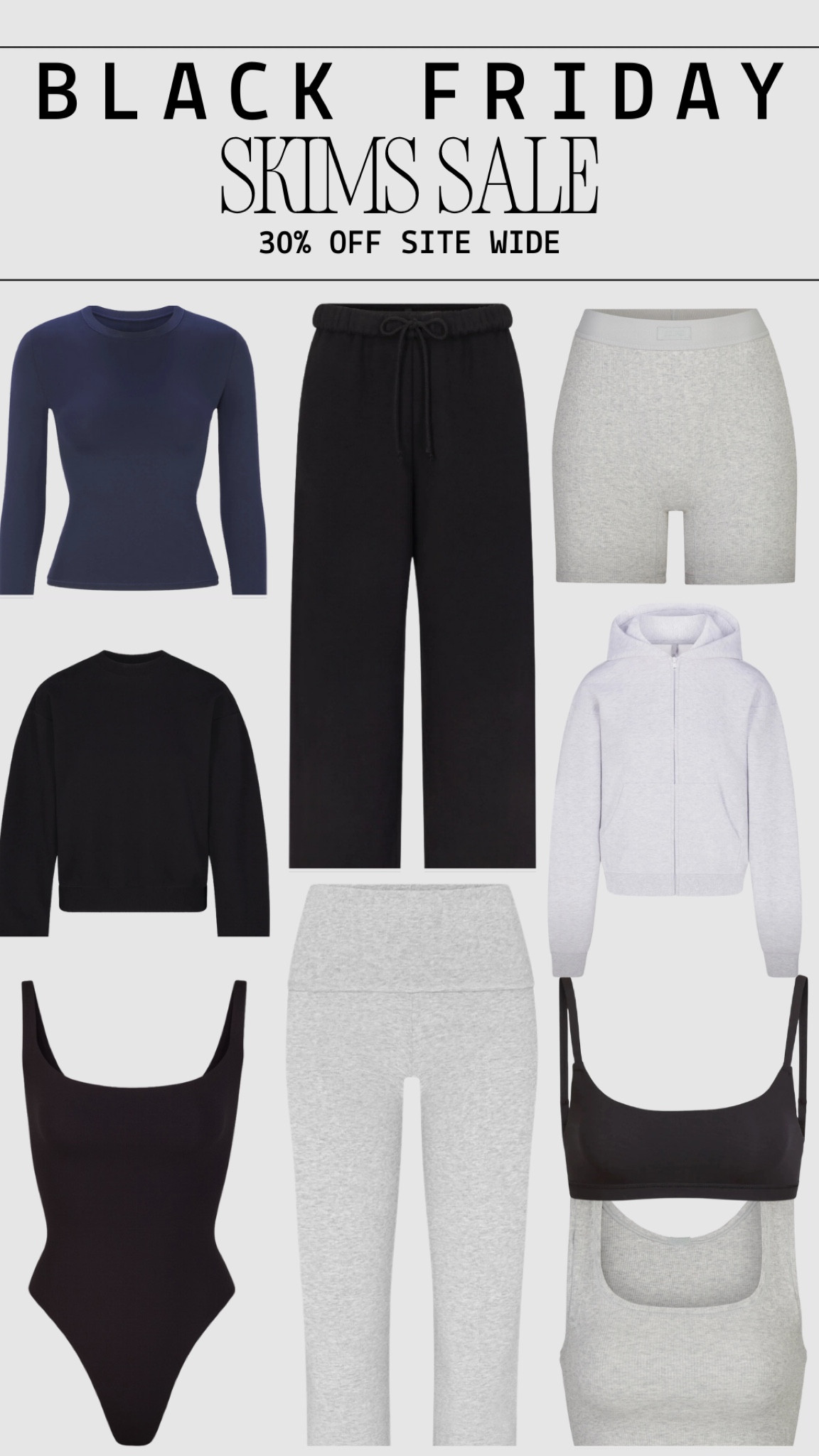 Black Friday SKIMS Sale
First time there has been a site wide sale!  Everything is 30% off! 

#skims #shapewear #intimates #casualwear #loungewear #underwear 

#LTKCyberWeek #LTKSaleAlert #LTKFindsUnder100