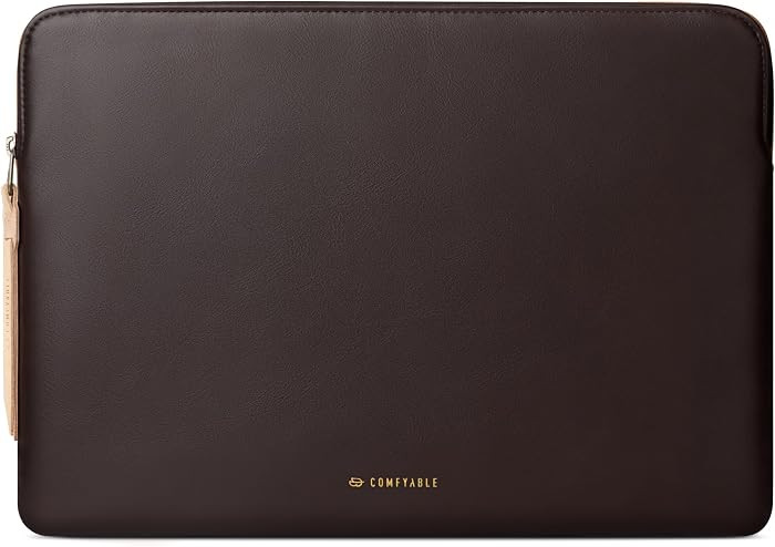 Comfyable Slim Protective Laptop Sleeve 15 Inch 14 Inch, PU Leather Bag Compatible with 15" MacBo... | Amazon (US)