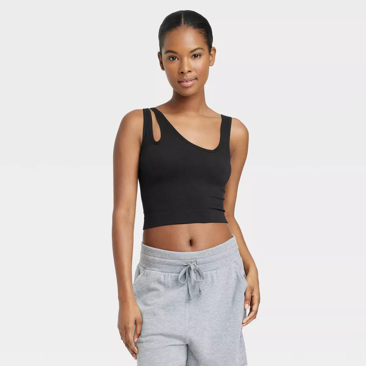 Black crop top, brand Colsie