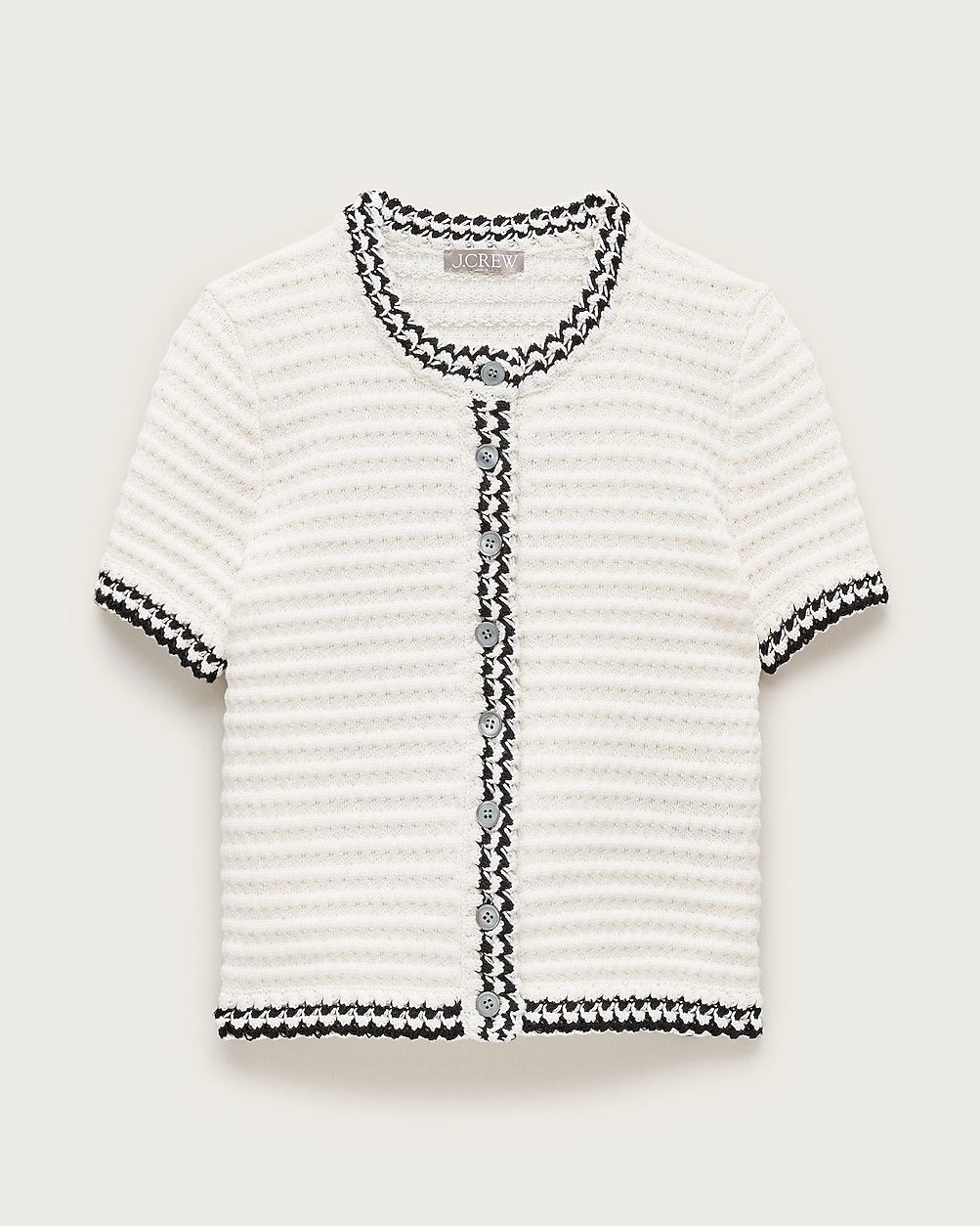 Crochet short-sleeve cardigan | J. Crew US