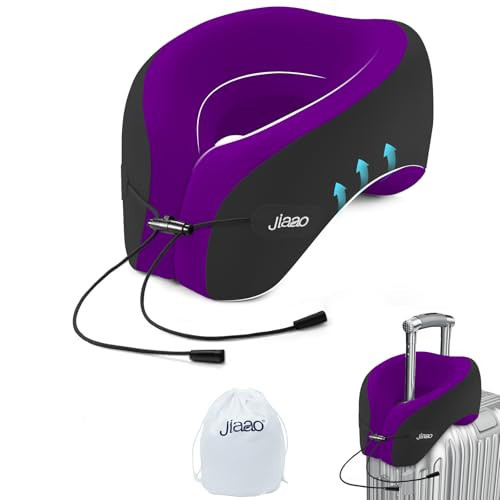 jiaao Travel Neck Pillow for Airplanes, Neck Pillow for Traveling,360º Ergonomic Memory Foam Travel Pillow, Soft and Breathable Cover,Portable Pillows for Car, Train or Airport Travel Essentials | Amazon (US)