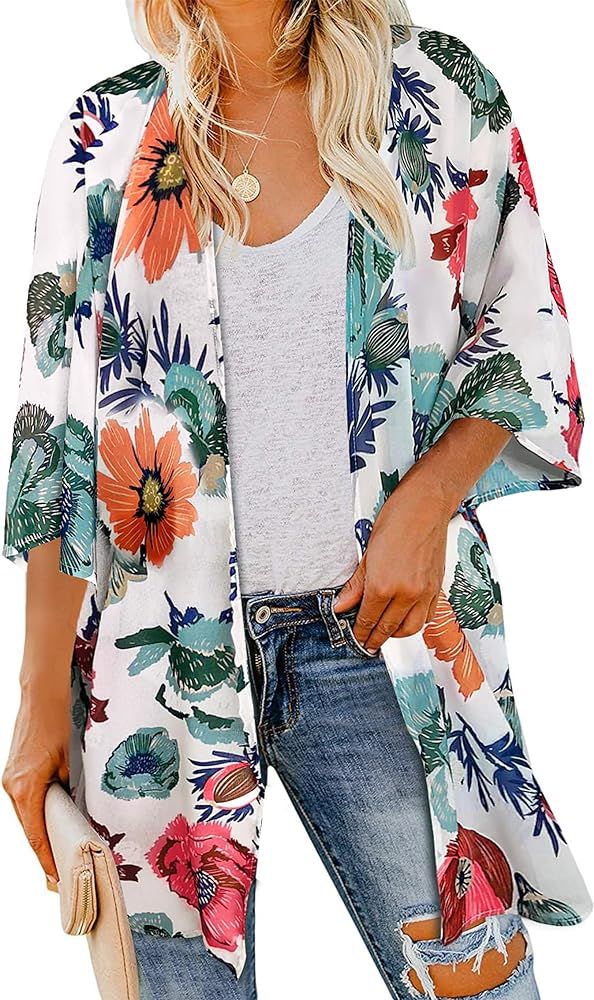 Women's Kimono Swimsuit Coverups Summer Beach Casual Loose Cardigans for Swimwear | Amazon (US)