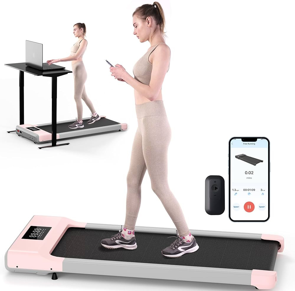 Under Desk Treadmill, Smart 2-in-1 Walking Pad for Walking and Jogging, Portable 2.5HP Low-Noise ... | Amazon (US)