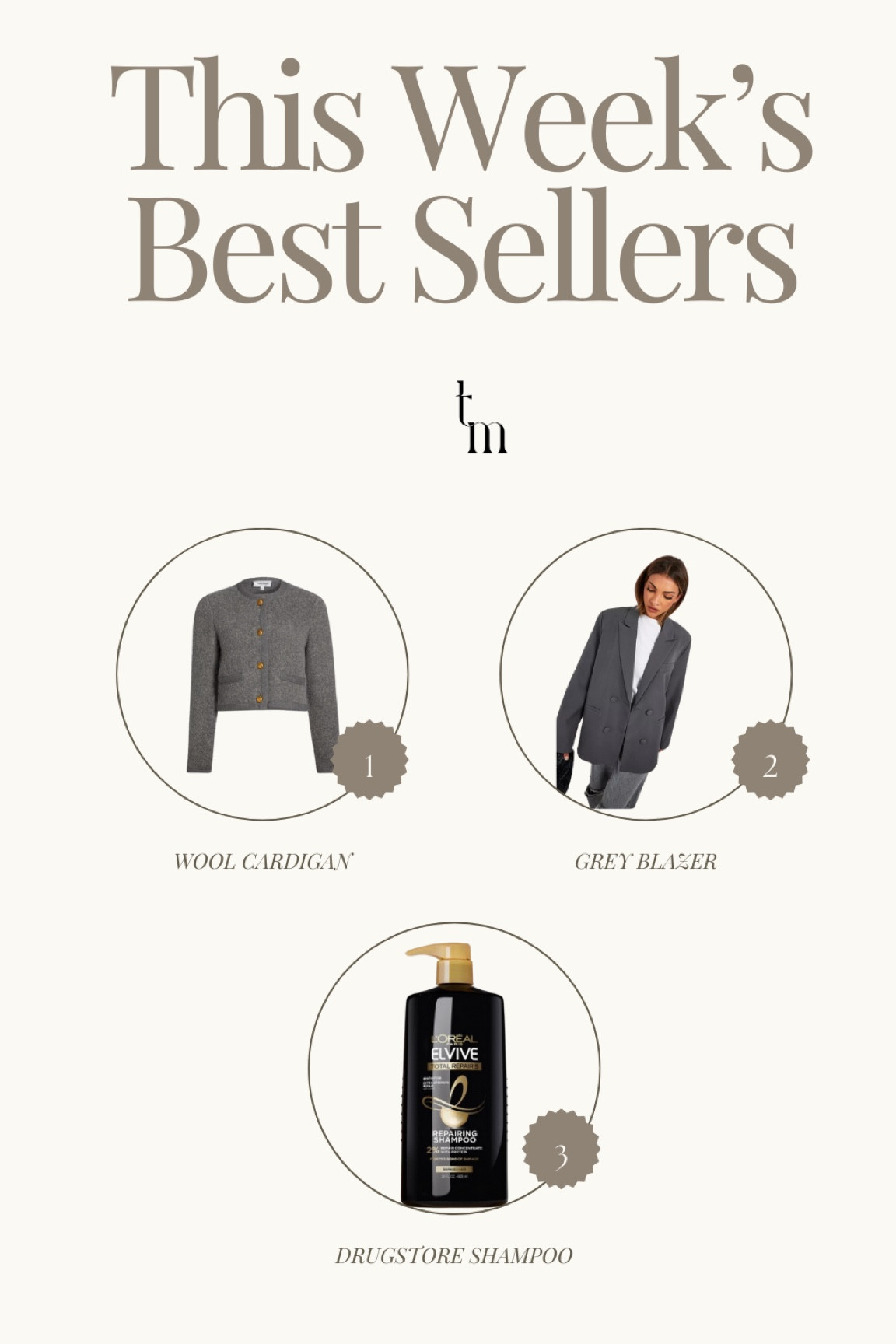 This weeks best sellers! Wool cardigans, blazers, and the most iconic drugstore shampoo! 😍

#LTKStyleTip #LTKFindsUnder50