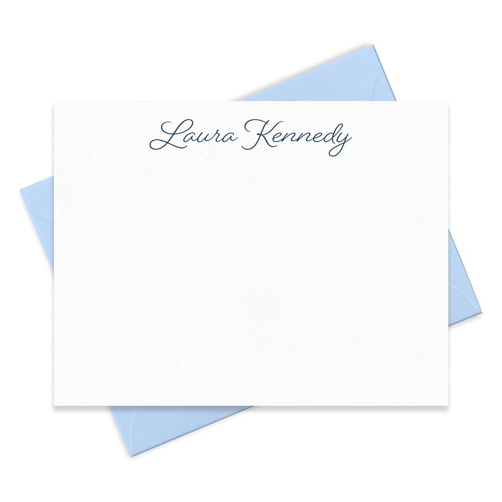 Personalized Stationery Note Cards and Envelopes Set for Women Customized with Name in Script Fon... | Amazon (US)