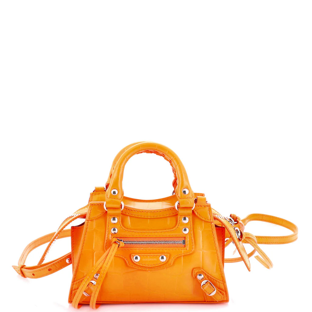 Neo Classic City Bag Crocodile Embossed Leather Nano | Rebag