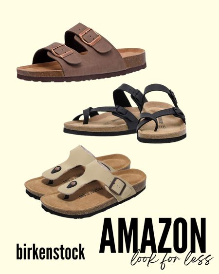 Amazon look for less. Birkenstock look for less. Summer sandals. Amazon fashion  

#LTKfindsunder50 #LTKshoecrush #LTKstyletip