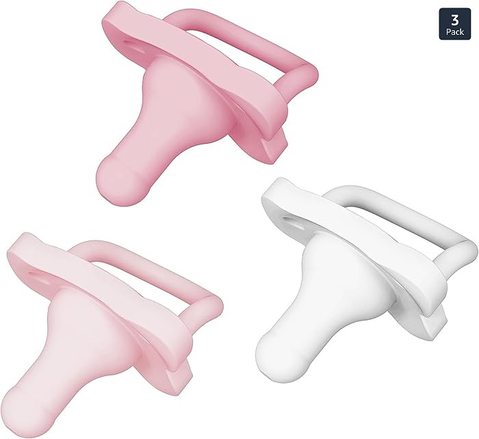 Dr. Brown's Happy Paci 100% Silicone Baby Pacifier, Contoured One-Piece Design, Light Pink/Pink/W... | Amazon (US)