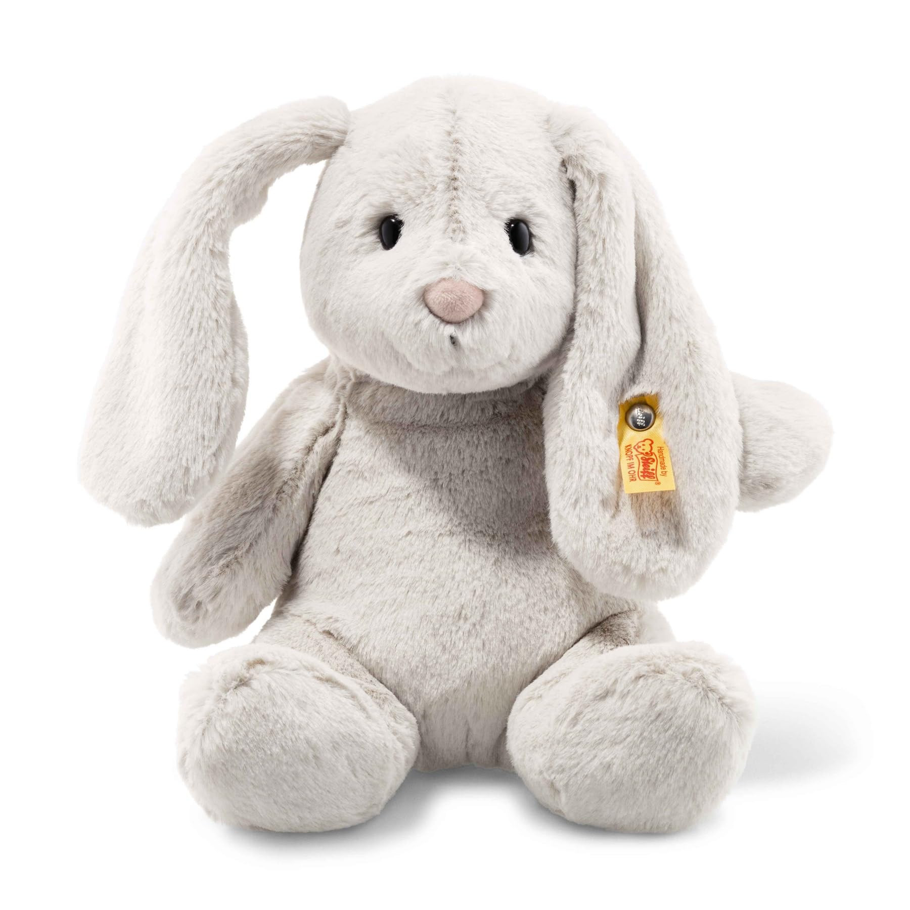 Steiff Hoppie Hase mit Schlappohren 28 cm hellgrau, Plüschtier, Soft Cuddly Friends, flauschiges... | Amazon (DE)
