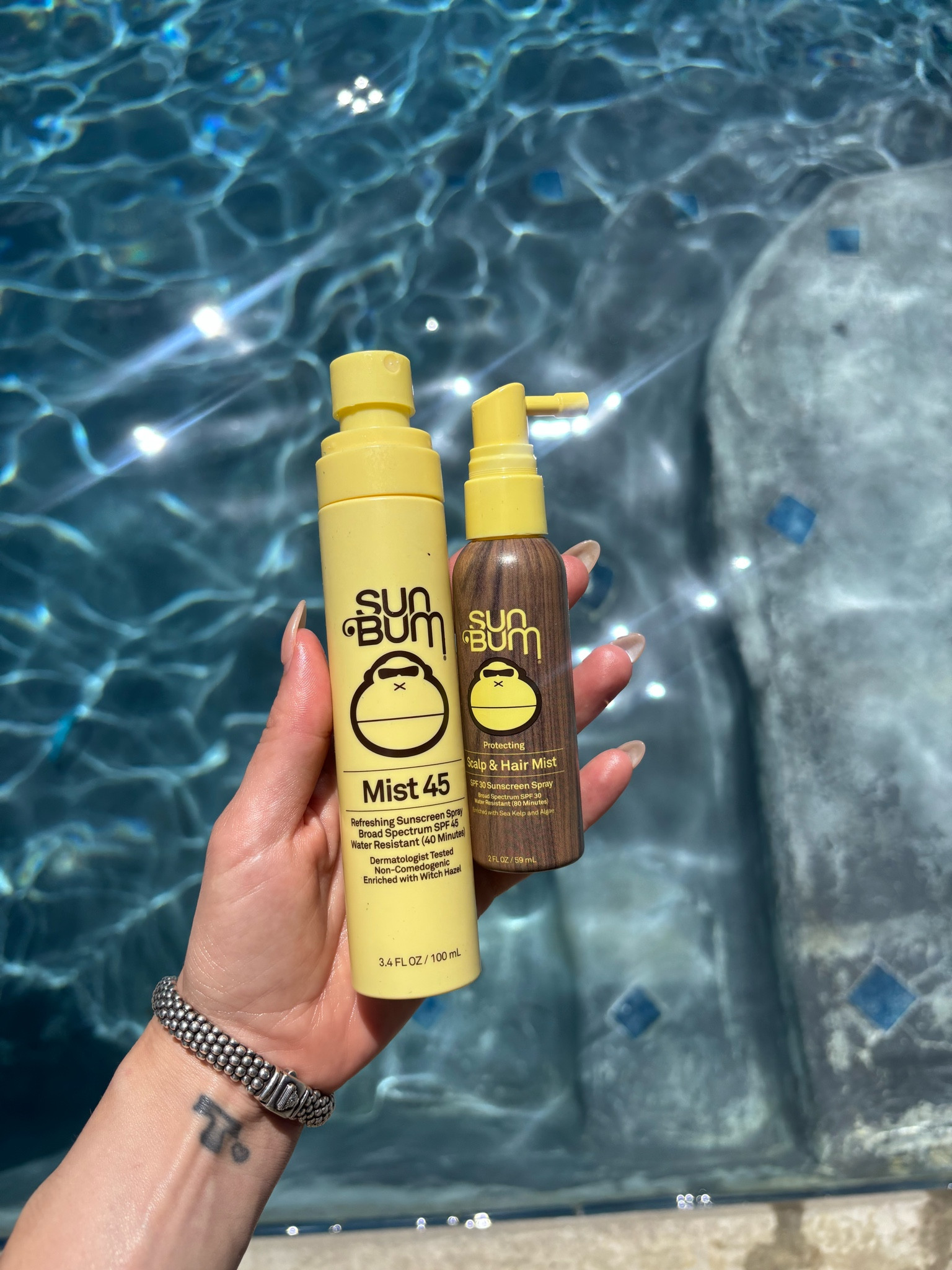 These sunscreen sprays smell SO good - especially love the one for your scalp and hair!