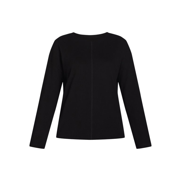 Time and Tru Women’s Oversized Cotton Pullover Tee with Long Sleeves, Sizes XS-XXXL - Walmart.c... | Walmart (US)