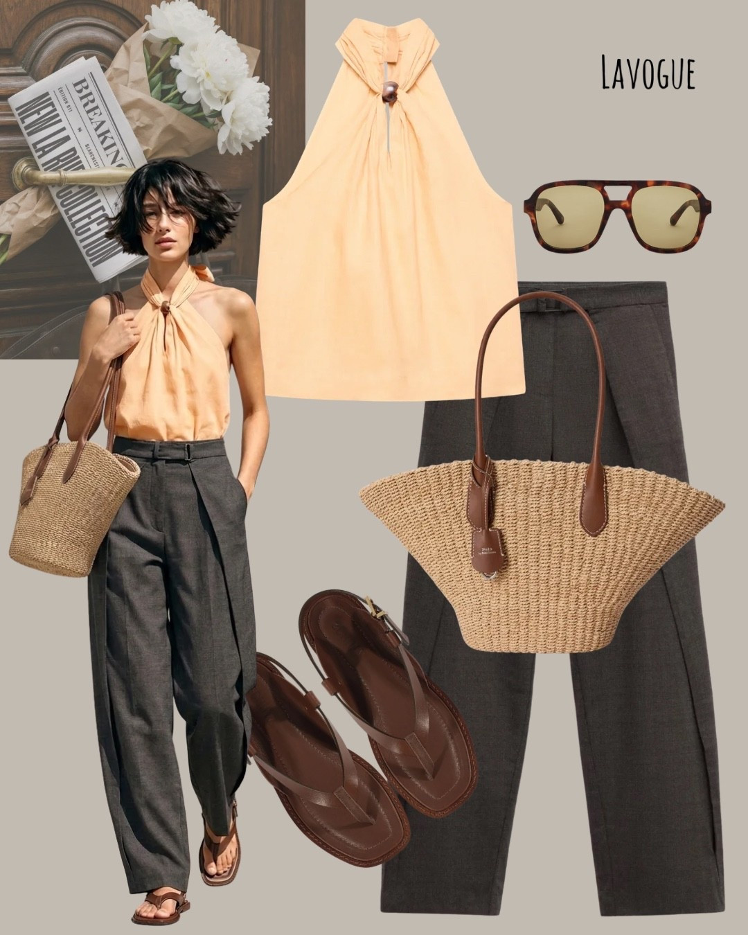 This yellow linen halter with tailored brown pants, a raffia bucket bag, and minimal brown sandals is the definition of chic summer dressing.
Shop Below 👇🏼

#LTKootd #LTKSeasonal #LTKTravel