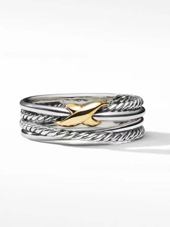 Criss Cross Detail Layered Ring | SHEIN