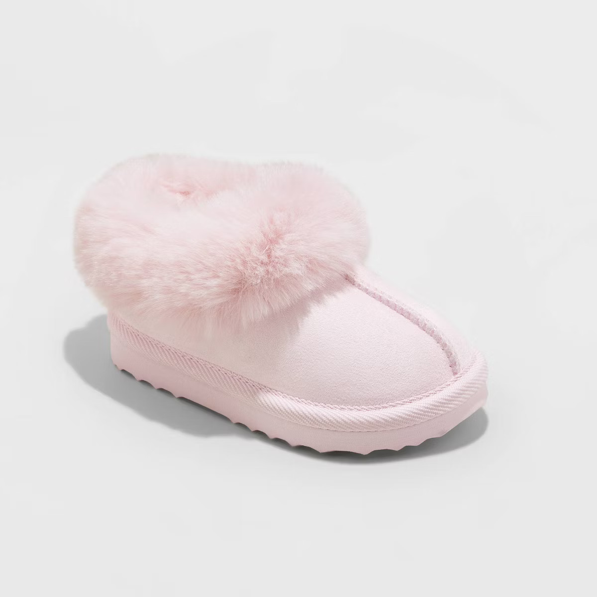 Toddler Callie Faux Fur Cuff Bootie Slippers - Cat & Jack™ | Target