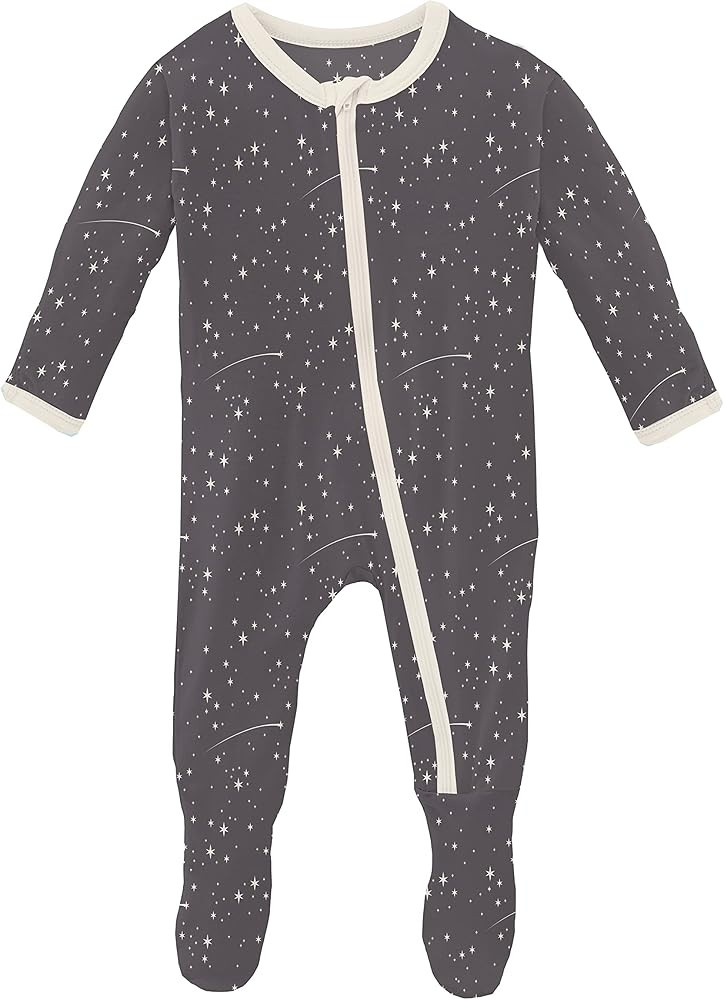 KicKee Pants Print Footies with Zipper, Super Soft One-Piece Jammies, Viscose from Bamboo Sleepwear  | Amazon (US)