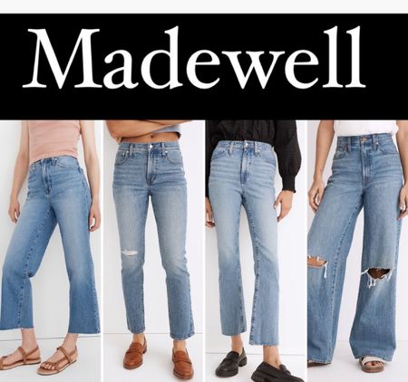 Madewell denim, fall denim, wide leg jeans, cropped denim, distressed jeans 

#LTKSale #LTKSeasonal