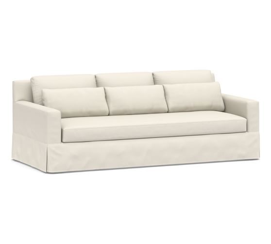 York Square Arm Deep Seat Slipcovered Sofa | Pottery Barn (US)