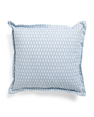 Made In Usa Striped Floral Block Print Pillow | Marshalls