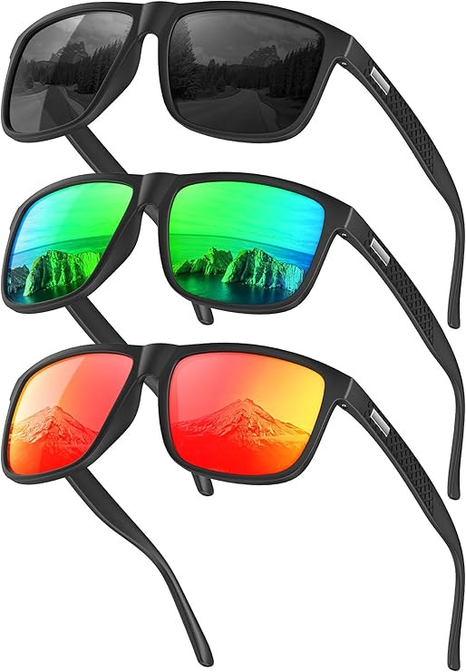 Sunglasses-for-Men Polarized Mens Sunglasses: Retro Sun glasses with UV Protection for Driving Fi... | Amazon (US)