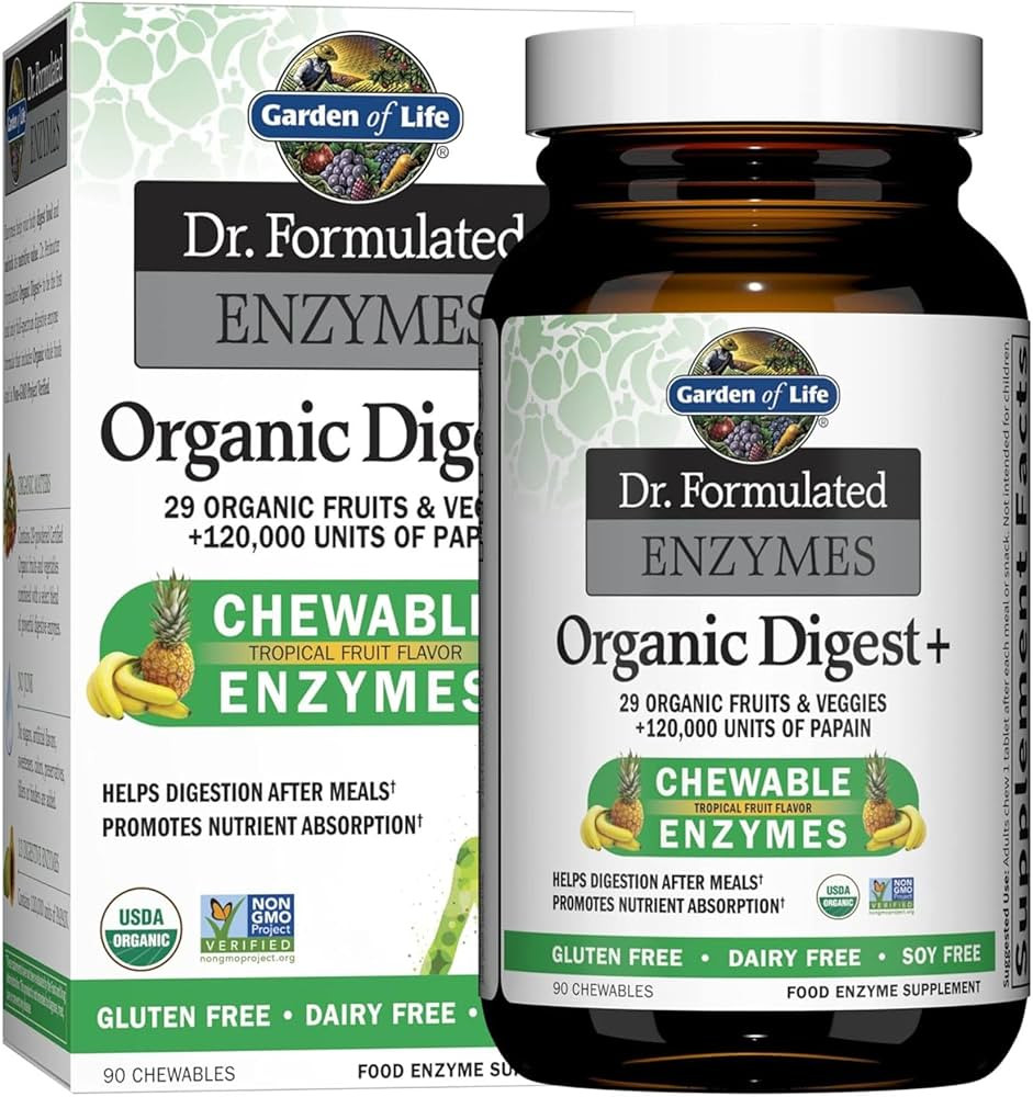 Garden of Life Digestive Enzymes with Papain, Bromelain and Lipase for Nutrient Absorption and Di... | Amazon (US)