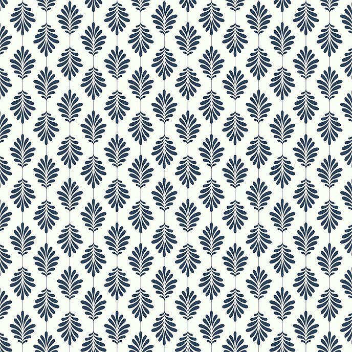Little Leaf Floral Geometric Wallpaper Design Double Roll | Ballard Designs, Inc.