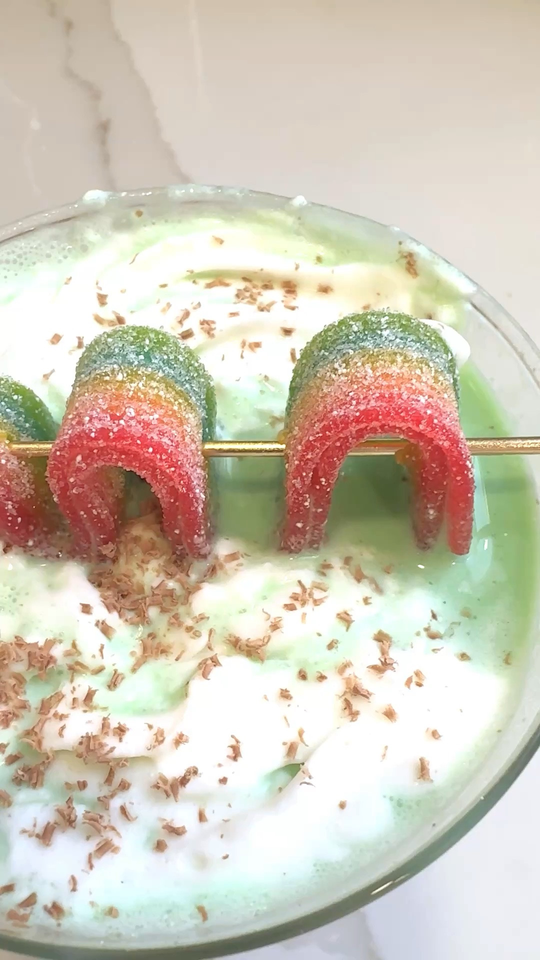 The Leprechaun-Tini for St. Patrick's Day. Serve it in a stemless martini glass.

#LTKSeasonal #LTKOver40 #LTKfoodie